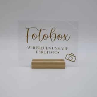 Schild "Clear Fotobox"